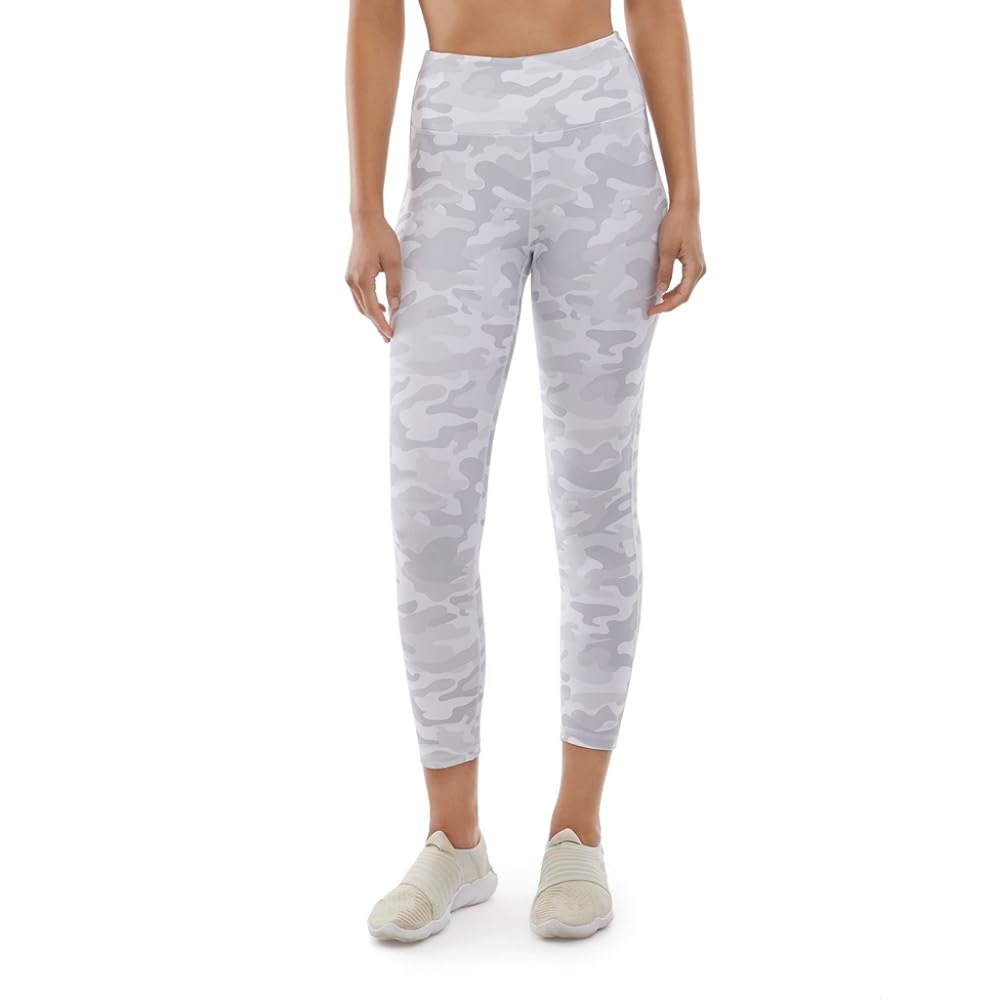 Danskin Women’s White/Grey Camo Print Active Leggings – Large – NWT